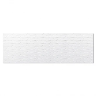 Veggflis <strong>Bianchi</strong>  Mia Hvit Matt Relieff 33x100 cm